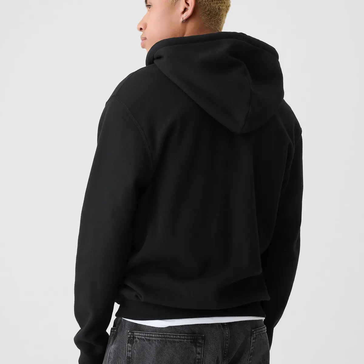 GAP - Polerón Hombre Gap Fleece Con Cierre Negro