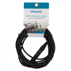 PHILCO - Cable de Extensión Micrófono Xrl 3m - Negro