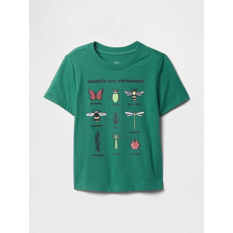 GAP - Polera Toddler Niño Insects Manga Corta Verde Gap