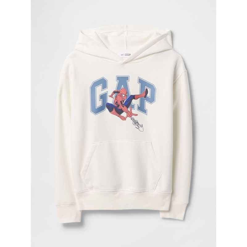GAP - Polerón Niño Logo Spiderman Sin Cierre Blanco Gap