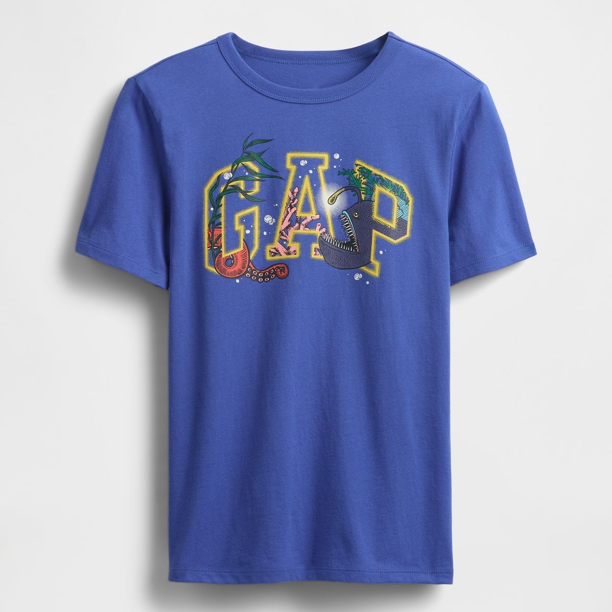 GAP - Polera Niño Devilfish Manga Corta Azul Gap