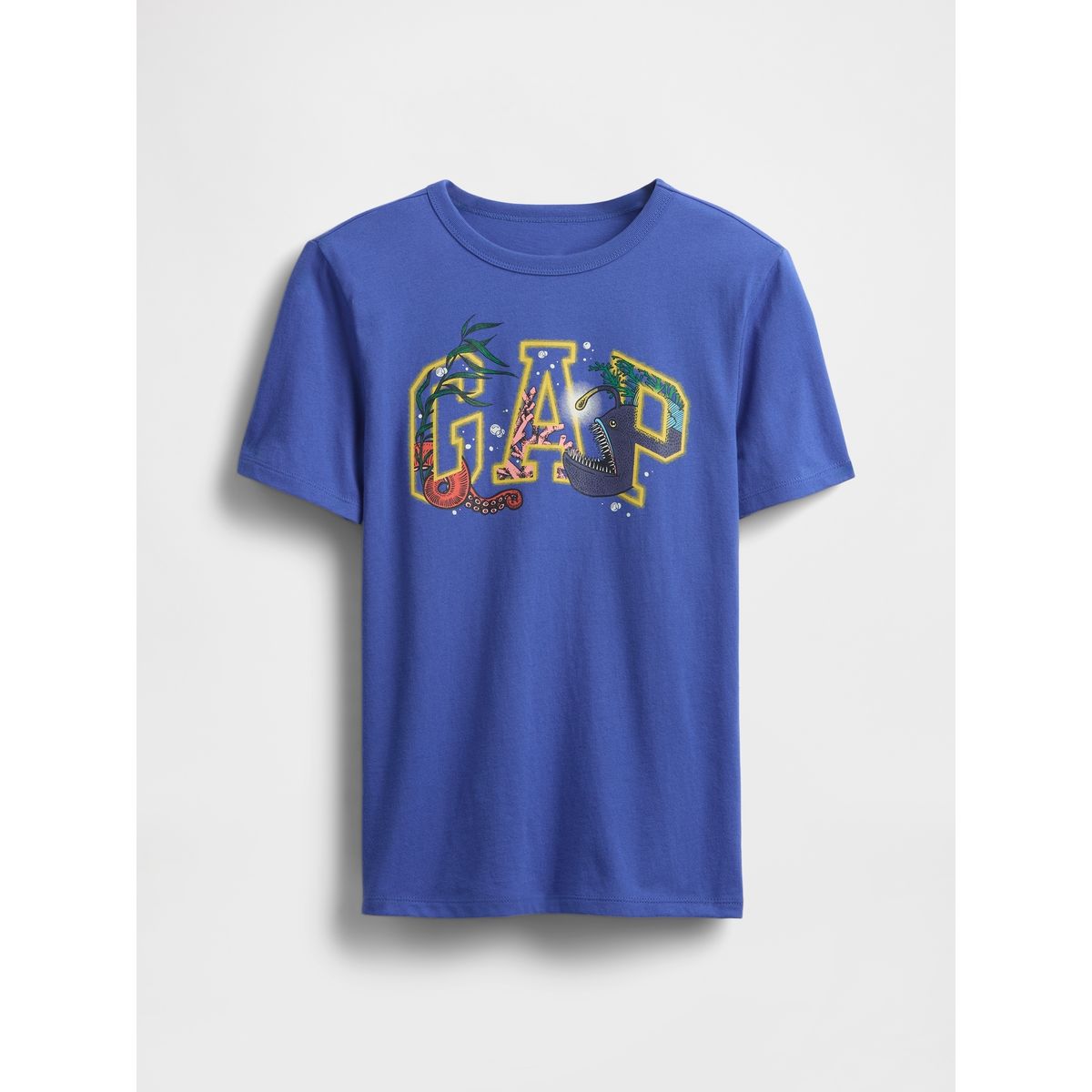GAP - Polera Niño Devilfish Manga Corta Azul Gap