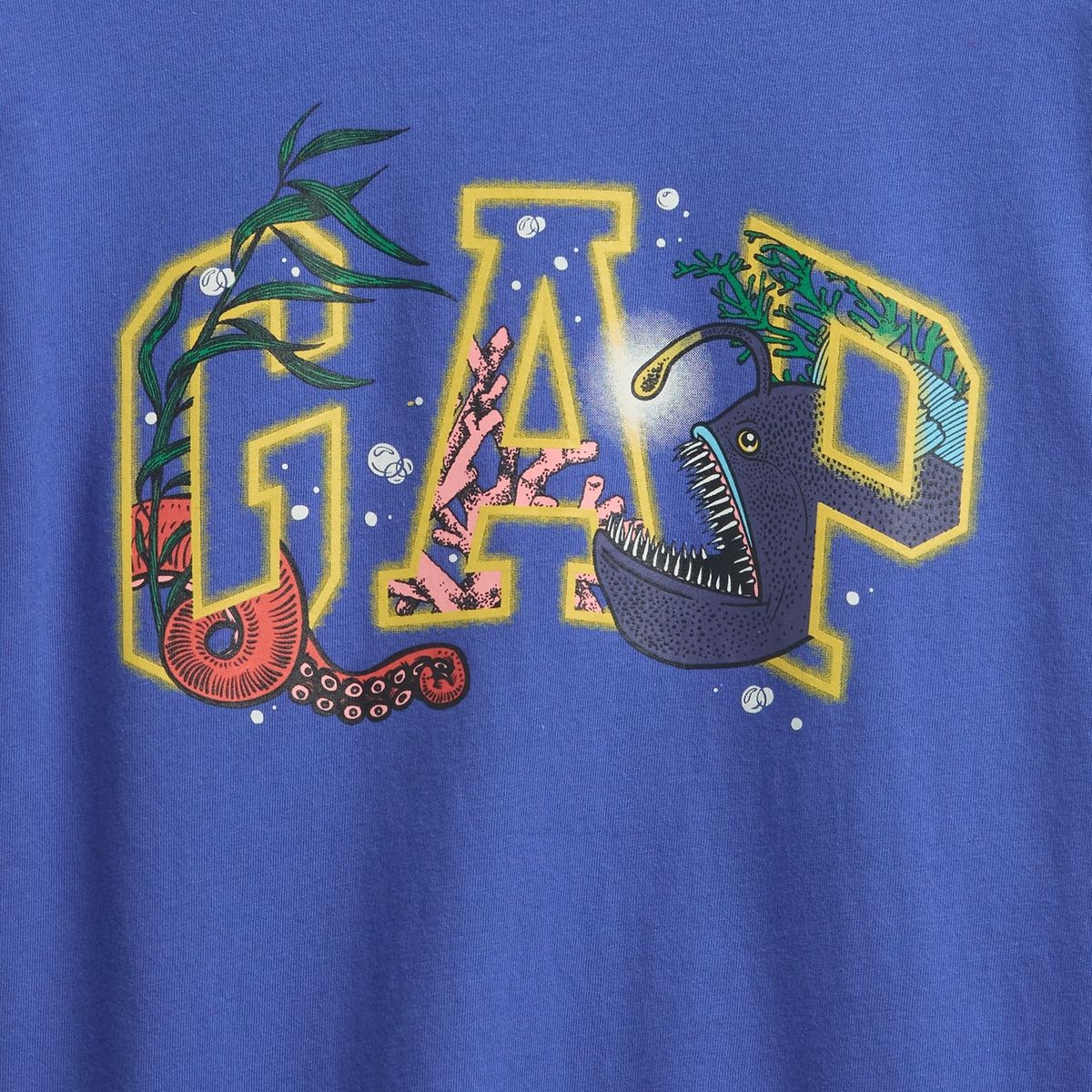 GAP - Polera Niño Devilfish Manga Corta Azul Gap