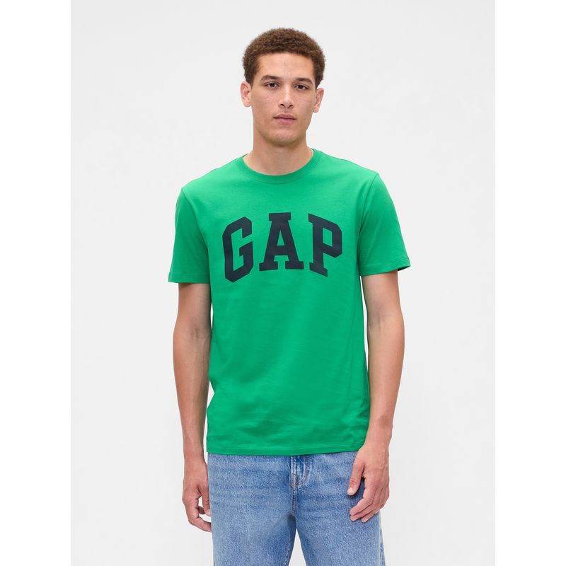 GAP - Polera Hombre Medium V25 Logo Manga Corta Verde Gap