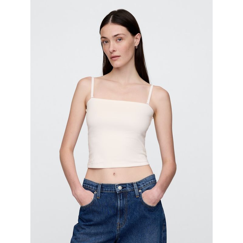 GAP - Polera Mujer Tube Top Cropped Sin Manga Blanco Gap