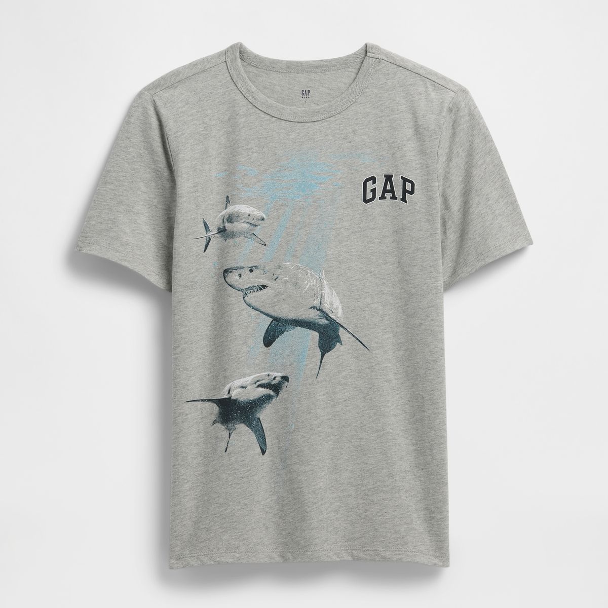 GAP - Polera Niño Sharks Manga Corta Gris Gap