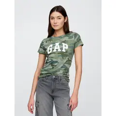 GAP - Polera Mujer Classic Manga Corta Verde