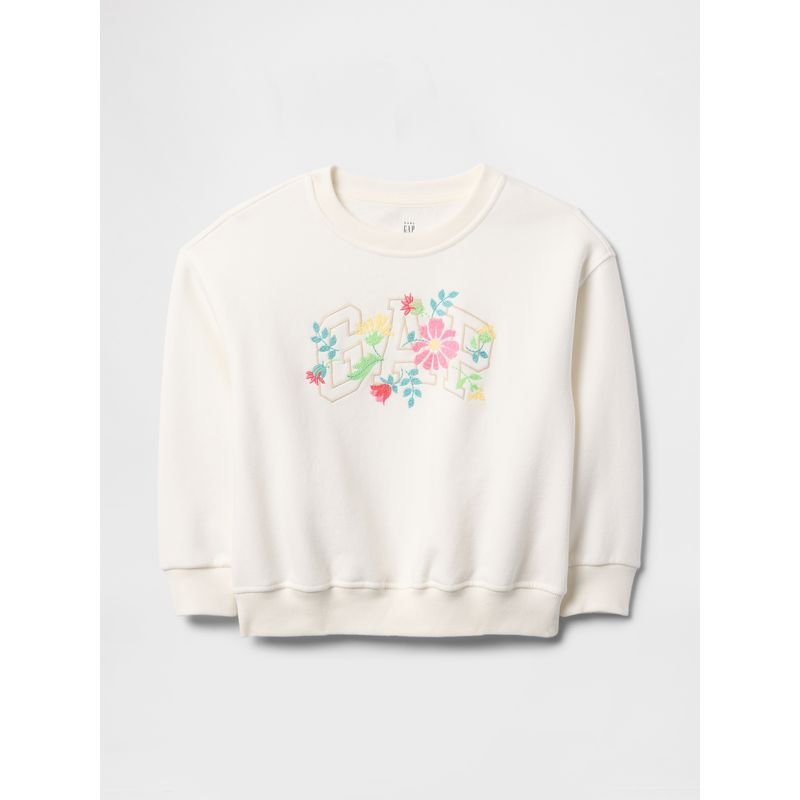 GAP - Polerón Toddler Niña Vintage Sin Cierre Blanco Gap