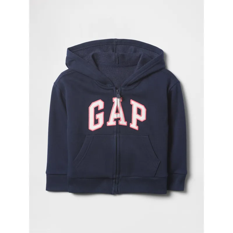 GAP - Polerón Toddler Niña Logo Bicolor Con Cierre Azul Gap