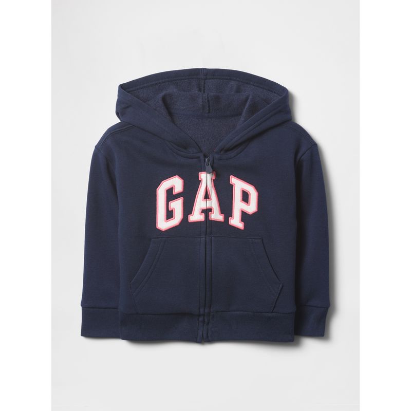 GAP - Polerón Toddler Niña Logo Bicolor Con Cierre Azul Gap