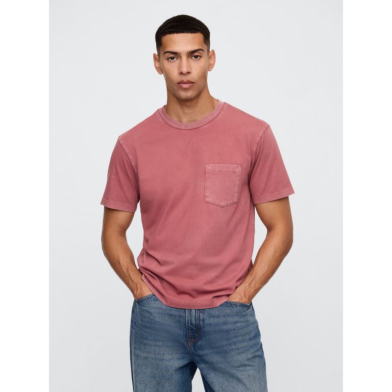 GAP - Polera Hombre Bolsillo Manga Corta Rojo Gap