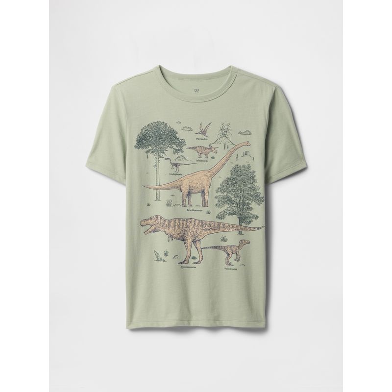 GAP - Polera Niño Jurassic Manga Corta Verde Gap