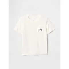 GAP - Polera Toddler Niño Logo Pocket Manga Corta Blanco