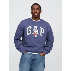 GAP - Polerón Hombre Logo Snoopy Sin Cierre Azul
