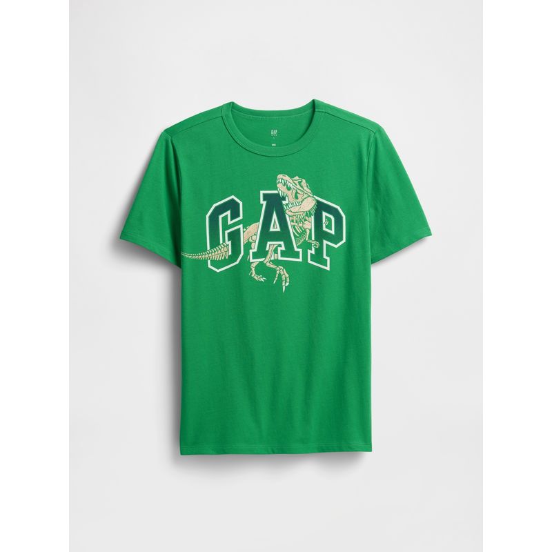 GAP - Polera Niño Logo Jurassic Manga Corta Azul Gap
