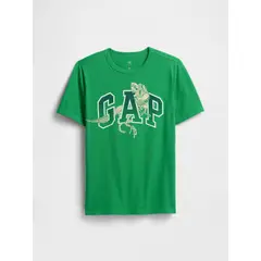 GAP - Polera Niño Logo Jurassic Manga Corta Azul