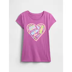 GAP - Polera Niña Gráfica Manga Corta Morado
