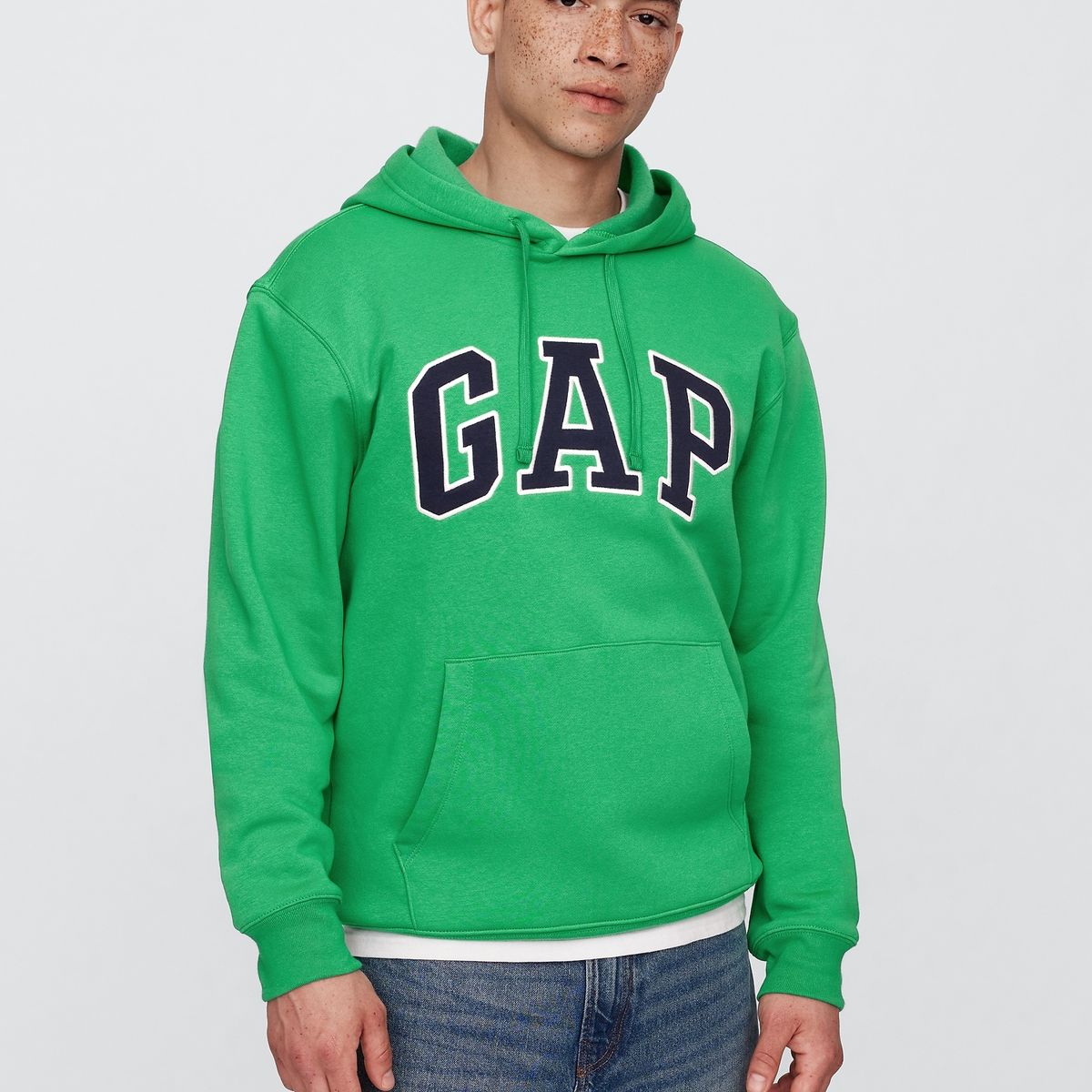 GAP - Polerón Hombre Medium Logo Sin Cierre Verde Gap
