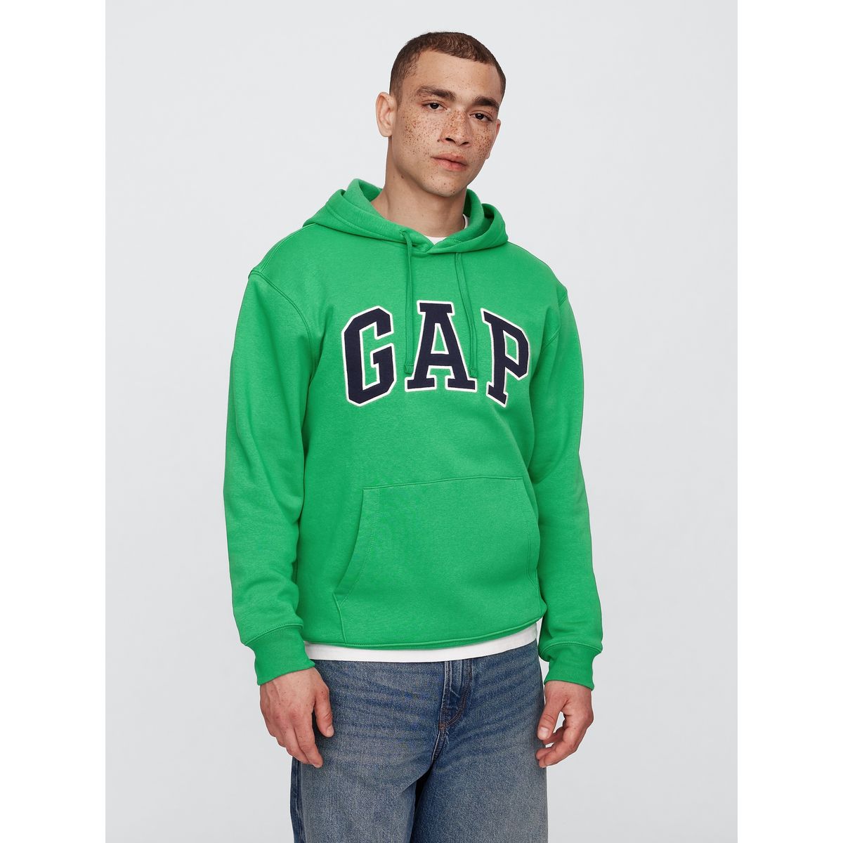 GAP - Polerón Hombre Medium Logo Sin Cierre Verde Gap