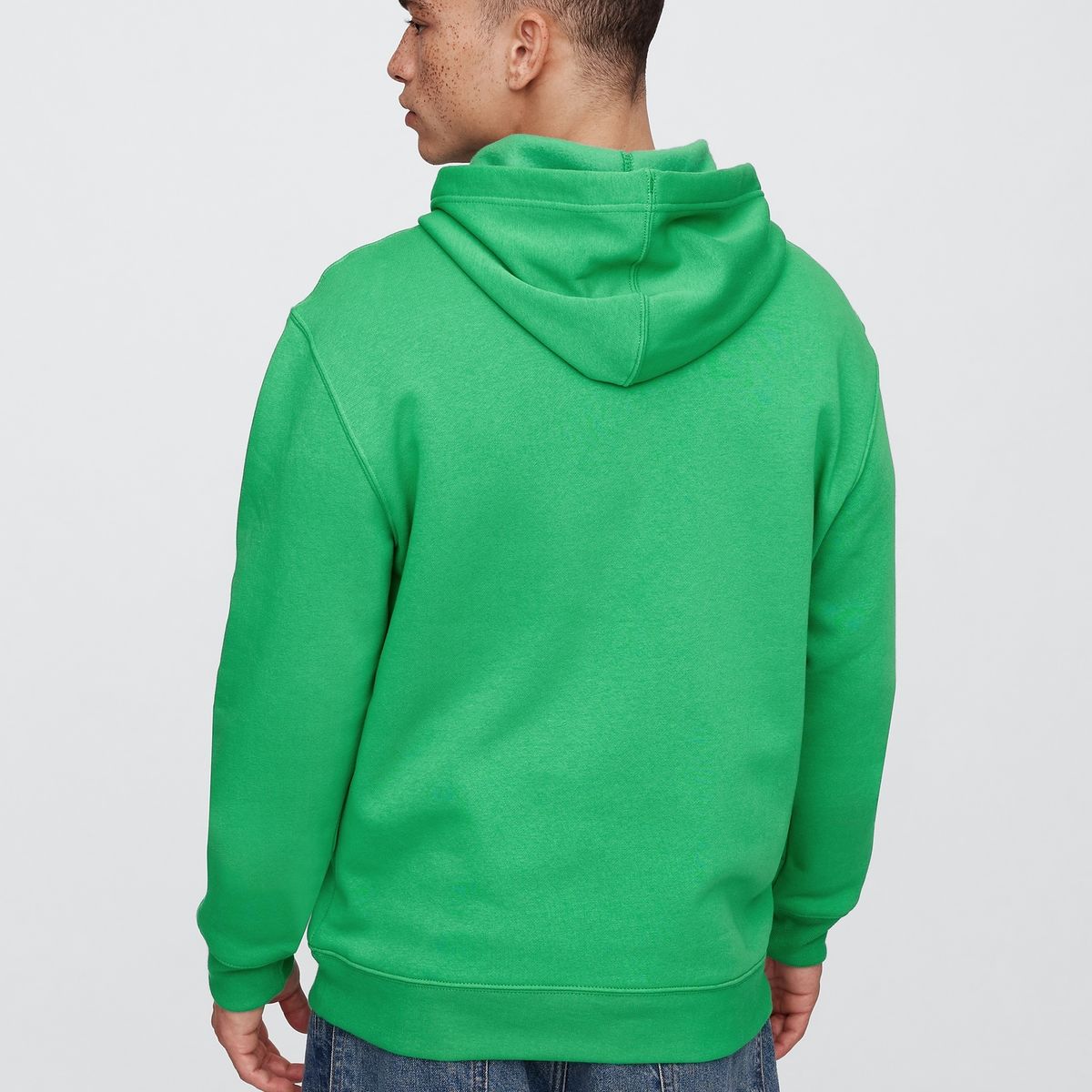 GAP - Polerón Hombre Medium Logo Sin Cierre Verde Gap
