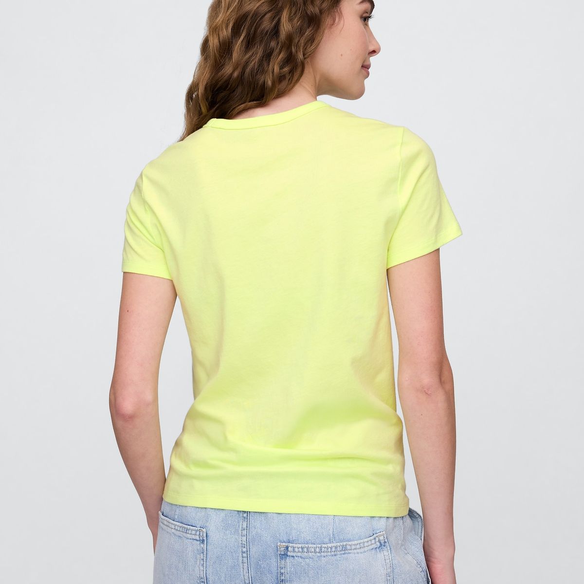 GAP - Polera Mujer Crew Solid Manga Corta Amarillo Gap