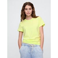 Polera Mujer Crew Solid Manga Corta Amarillo