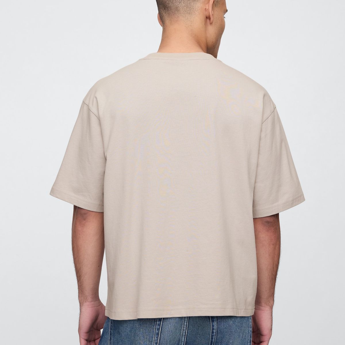 GAP - Polera Hombre Vintage Boxy Manga Corta Gris Gap