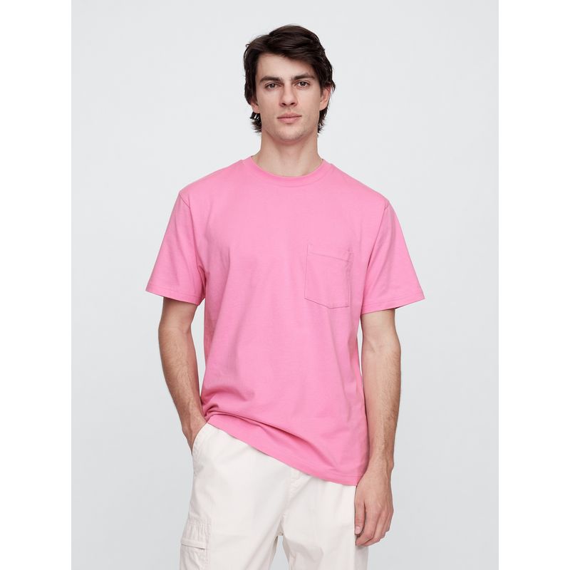 GAP - Polera Hombre Bolsillo Manga Corta Rosado Gap