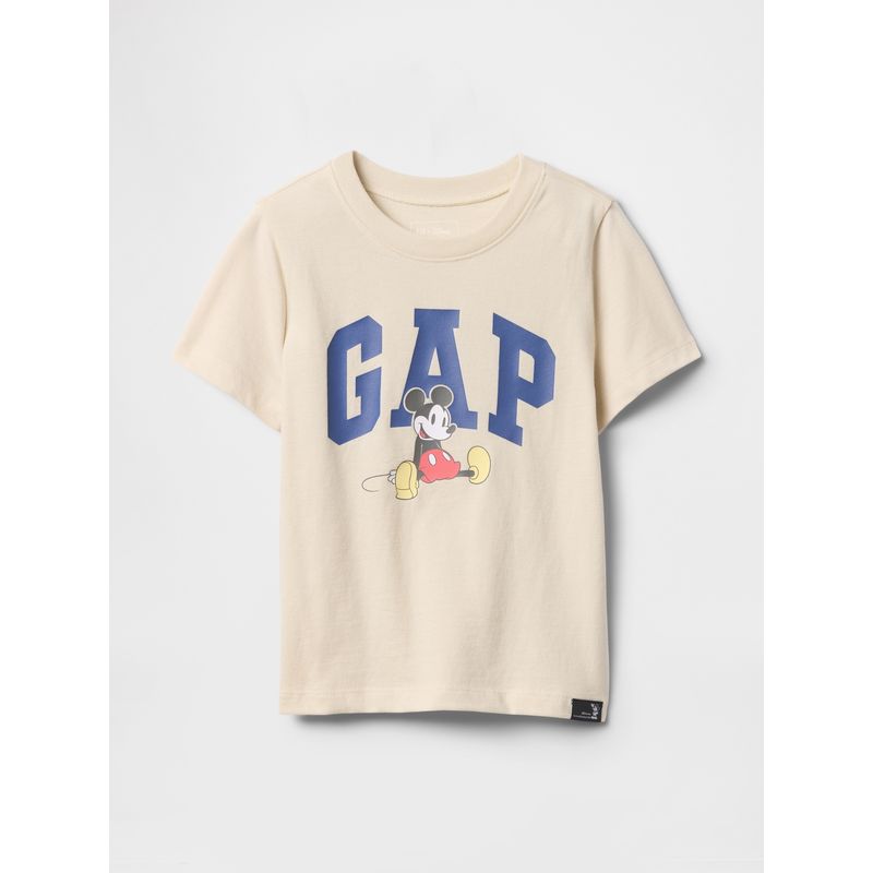 GAP - Polera Toddler Niño Mickey Mouse Manga Corta Beige Gap