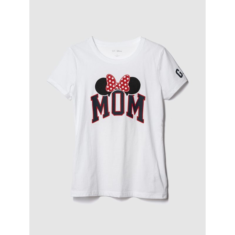 GAP - Polera Mujer Disney Mom Manga Corta Blanco Gap