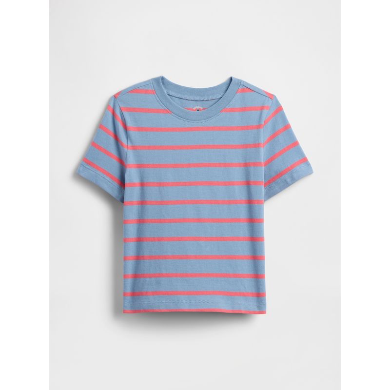 GAP - Polera Toddler Niño Red Striped Manga Corta Azul Gap