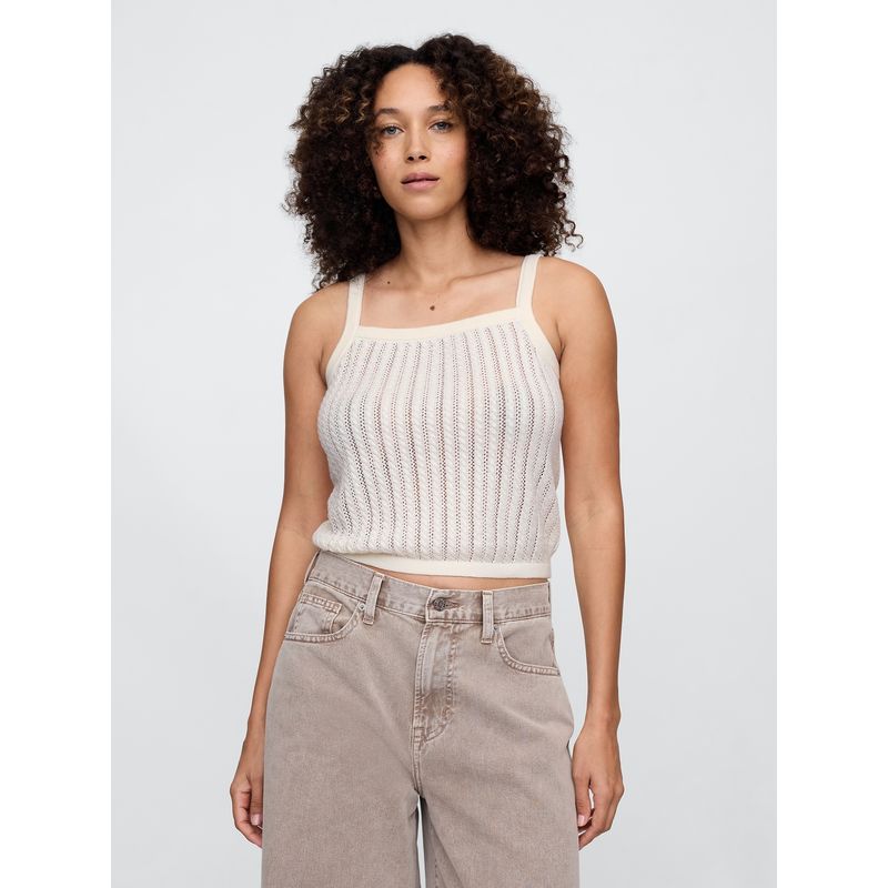 GAP - Polera Mujer Stitchy Sin Manga Beige Gap