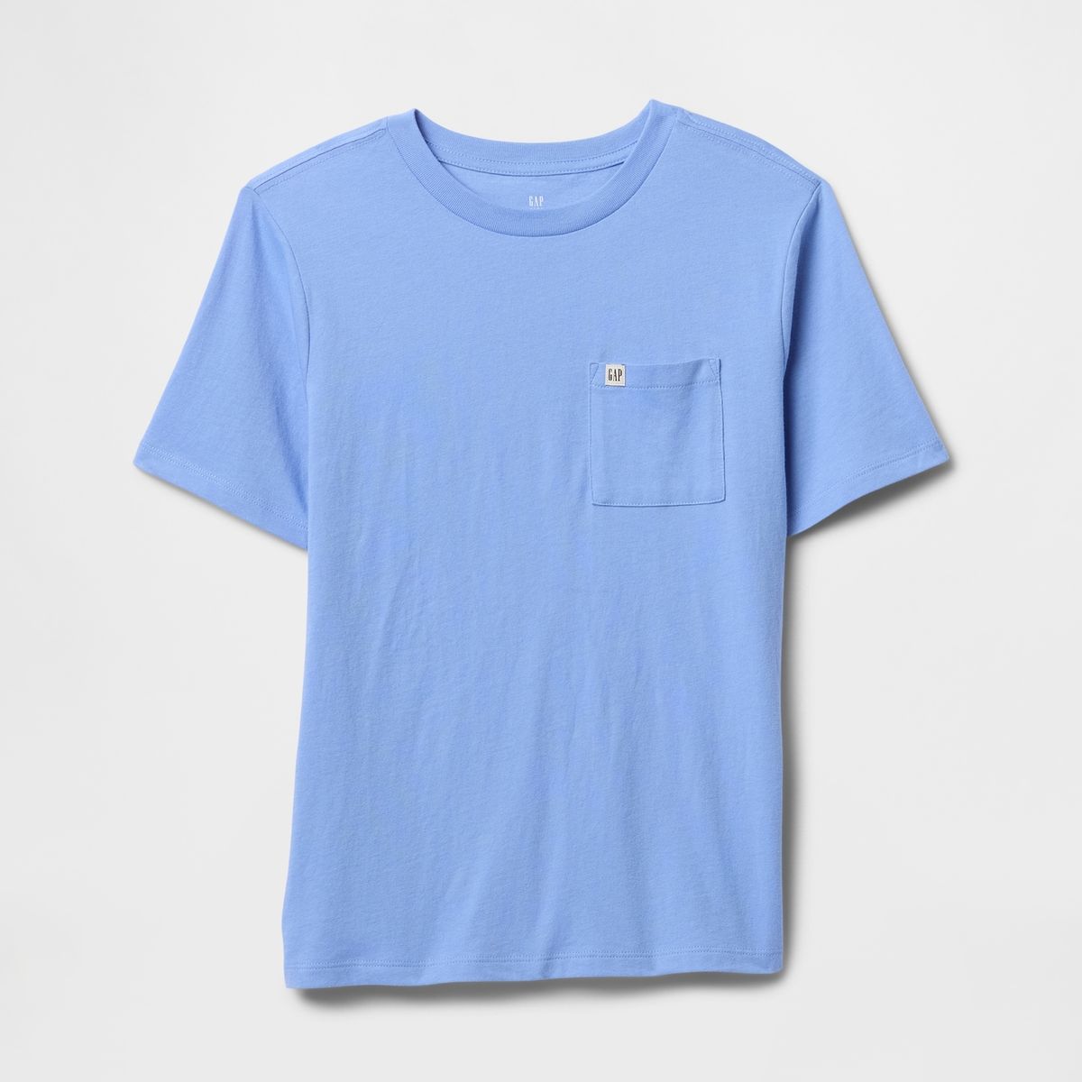 GAP - Polera Niño Pocket Tag Manga Corta Azul Gap