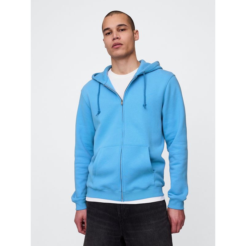 GAP - Polerón Hombre Fleece Con Cierre Azul Gap