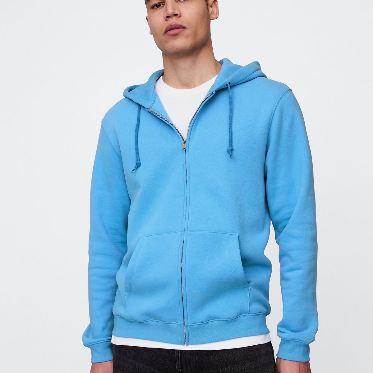 GAP - Polerón Hombre Fleece Con Cierre Azul Gap