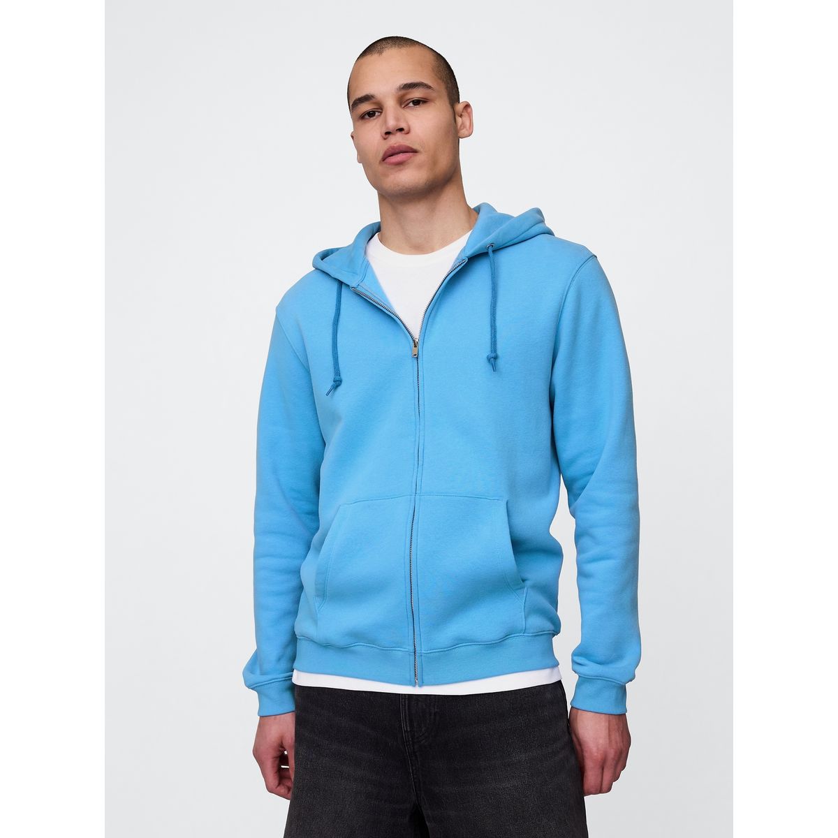 GAP - Polerón Hombre Fleece Con Cierre Azul Gap