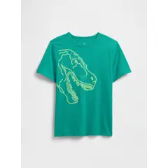 GAP - Polera Niño Dinosaur Manga Corta Azul
