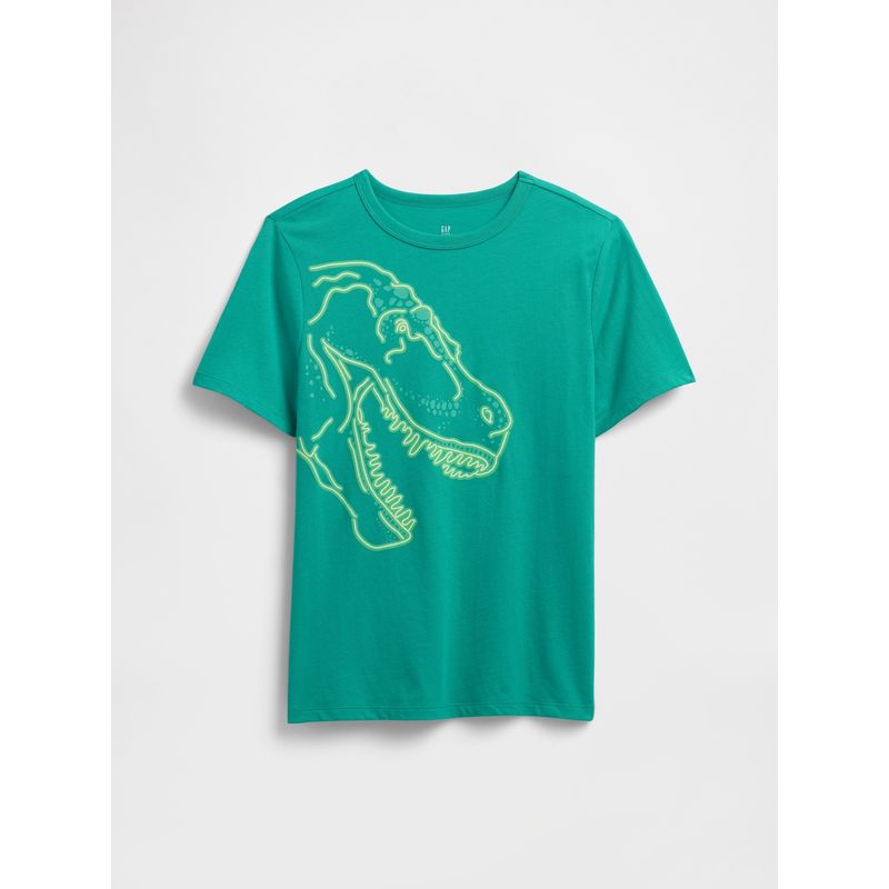 GAP - Polera Niño Dinosaur Manga Corta Azul Gap