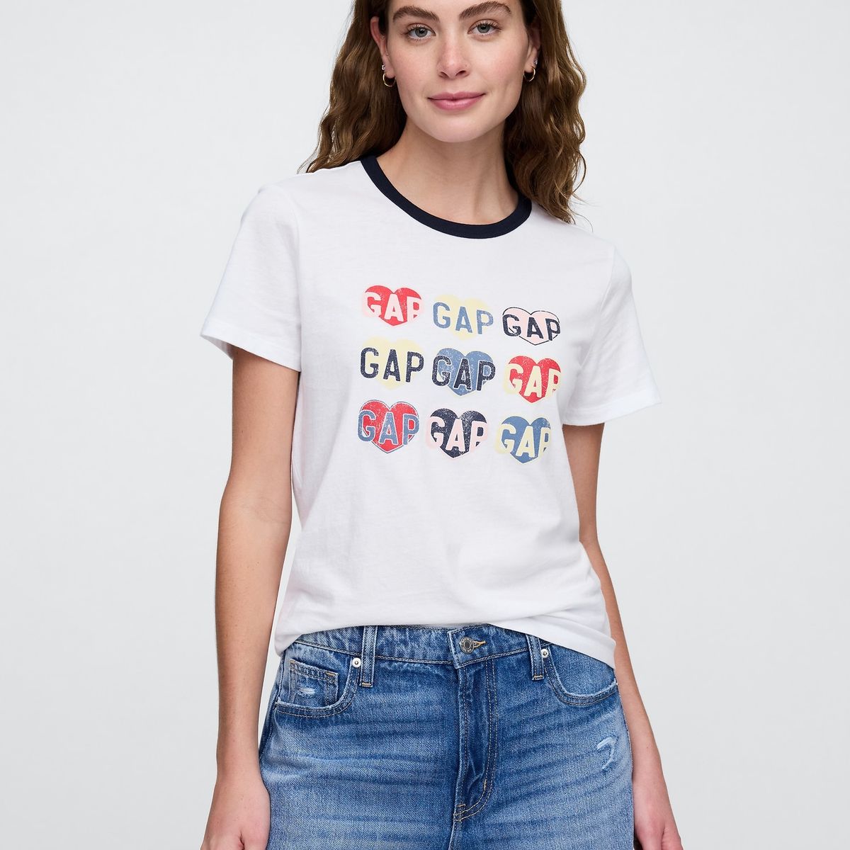 GAP - Polera Mujer Gráfica Manga Corta Blanco Gap