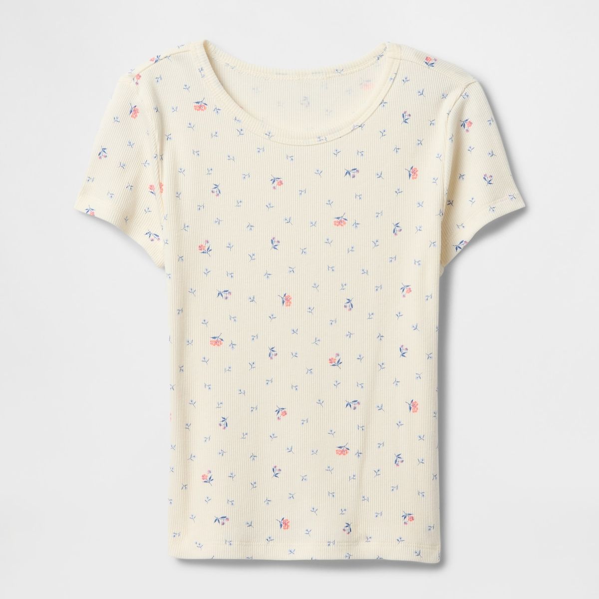 GAP - Polera Niña Gap Pointelle Manga Corta Blanco