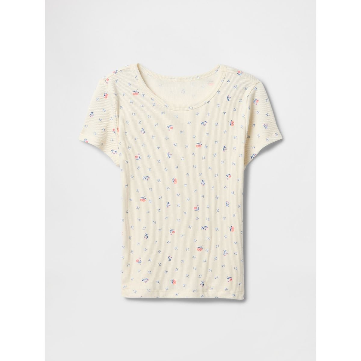 GAP - Polera Niña Gap Pointelle Manga Corta Blanco