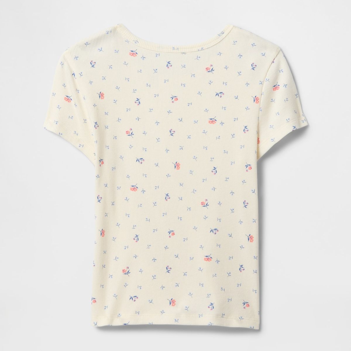 GAP - Polera Niña Gap Pointelle Manga Corta Blanco