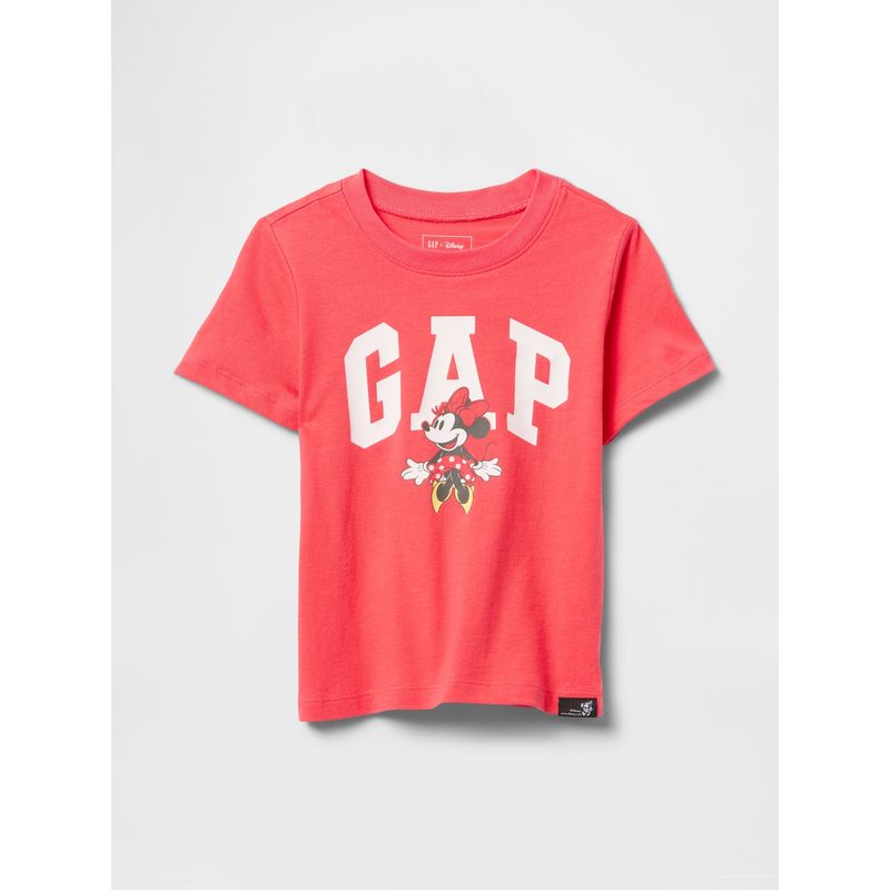 GAP - Polera Toddler Niña Logo Minnie Manga Corta Rosado Gap