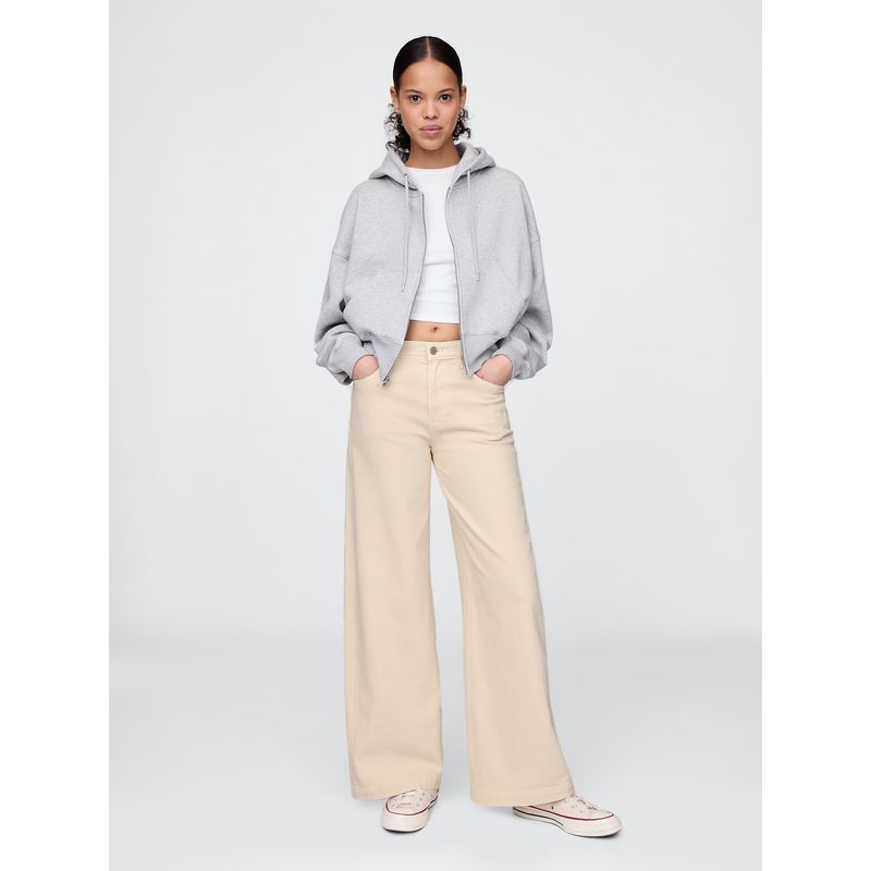 GAP - Jeans Mujer Wide-Leg Stride Beige Gap