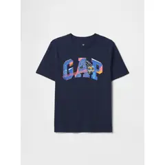 GAP - Polera Niño Logo Football Manga Corta Azul