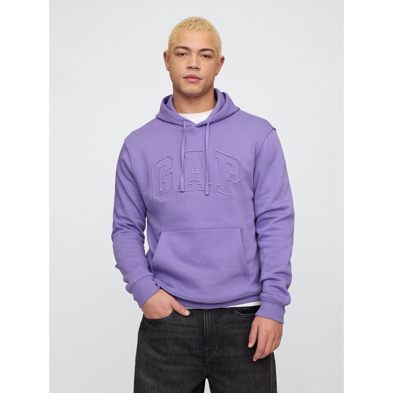 GAP - Polerón Hombre Logo Sin Cierre Morado Gap