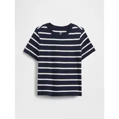 GAP - Polera Toddler Niño Print Striped Manga Corta Azul