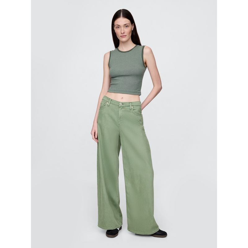GAP - Jeans Mujer Baggy Ultrasoft Color Verde Gap