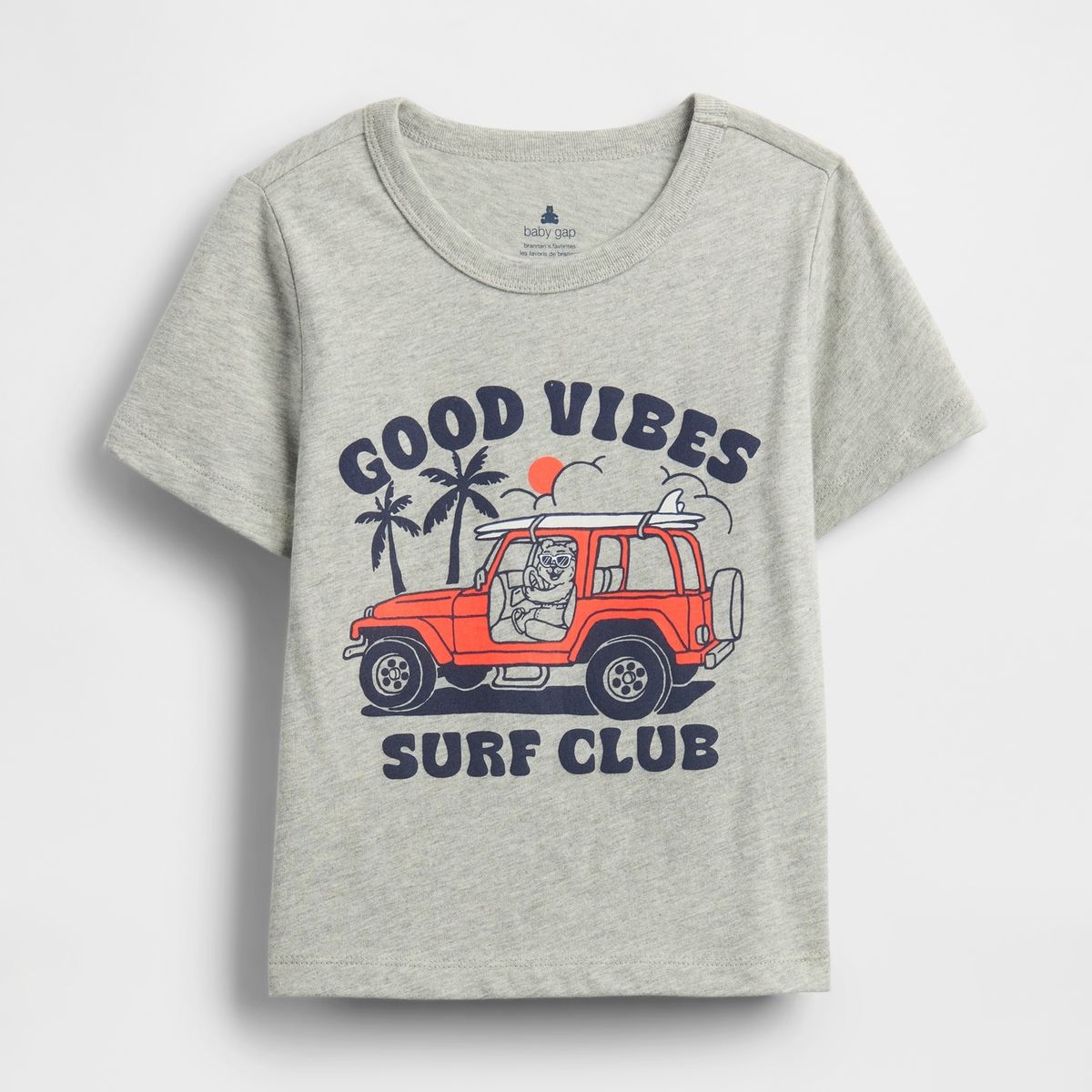 GAP - Polera Toddler Niño Gap Mix & Match Manga Corta Gris