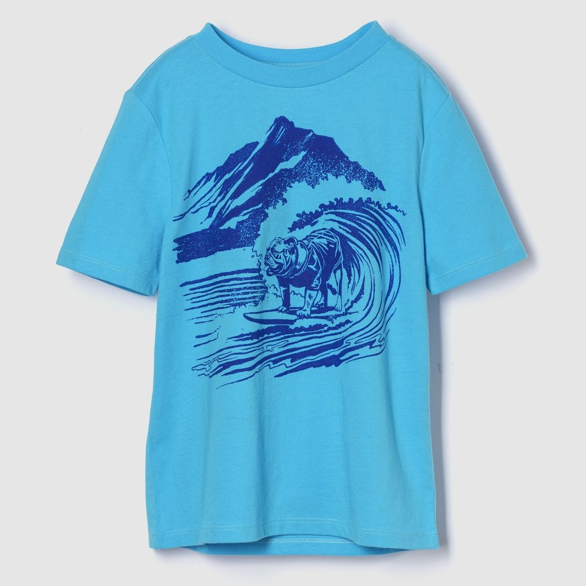 GAP - Polera Niño Bulldog Manga Corta Azul Gap